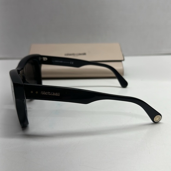 Roberto Cavalli Sunglasses Square Sun Glasses Carrying Case RC 1136 01A Black - Picture 6 of 11